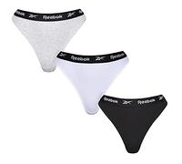 Reebok Womens Thong Lotty 3pk Black/White/Grey Capa de Base Inferior, Negro/Blanco/Gris Marl, L para Mujer