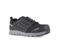 Reebok Work ib1031 S1P 41 Excel luz Athletic zapatillas de seguridad zapatos, punta de aluminio, parte superior y 3d de fibra de micro malla, tamaño 41, negro/gris