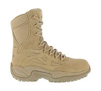 Reebok Work Womens Rap Resp RB Wmn's Stealth 8in Side Zip CMP Toe Work/Duty Boots Tan