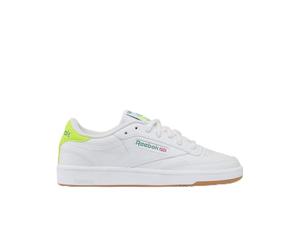 Reebok Zapatillas Club C, FTWR White/Digital Lime/Field Green, 37 EU