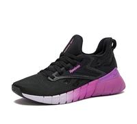 Reebok Zapatillas Nano Gym para Mujer, Zapatos de Entrenamiento y Caminata, Negro/Púrpura Rave/Digital Gleam, 38.5 EU