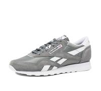 Reebok Classic Nylon Mens Sneakers Tennis Shoes, Zapatillas Hombre, Gris Puro y Blanco, 43 EU