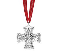 Reed & Barton 2022 Annual Christmas Cross Cruz Anual de Navidad, Plata de Ley, metálico, 0.30