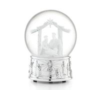 Reed & Barton Nativity Snow Globe Bola de Nieve Musical de belén, Vidrio Aluminio, Multicolor, 3.00 LB