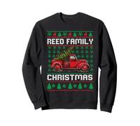 Reed Family Christmas Red Truck Personalised Funny Xmas Sudadera