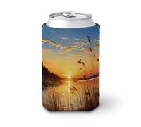 Reeds by The River - Fundas reutilizables aisladas para tazas, manga de café, divertida y duradera, funda de neopreno para bebidas frías y calientes, soporte para bebidas para café helado