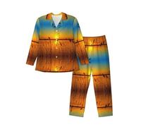 Reeds By The River - Pijama de manga larga para hombre | Regalos de invierno y otoño