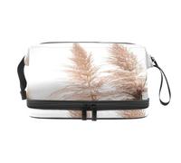 Reeds Fluttering in The Wind - Bolsa de cosméticos de doble capa para mujeres y niñas, neceser de viaje para maquillaje, práctica bolsa organizadora con compartimento para cepillos, multicolor,