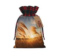 Reeds In The Wind - Bolsas de Navidad con cordón y cordón, bolsas de regalo de Navidad, bolsas de dulces de Navidad, bolsas de golosinas, bolsas de recuerdos de fiesta, M