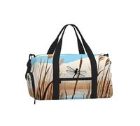 Reeds Pond - Bolsa de lona con compartimento para zapatos, gimnasio, fin de semana para hombres y mujeres, bolsa de viaje impermeable con bolsillo húmedo para zapatos sucios