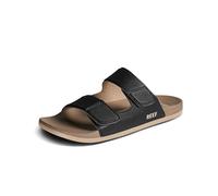 Reef Cushion Tradewind Leather Sandals in Black, Black Fossil, 43 EU