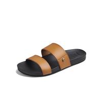 Reef Cushion Vista Fashion Sandalia para mujer, correa de cuero vegano, plantilla suave, negro (cognac black), 9.5