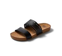 Reef Cushion Vista Perf, Slide Sandal Mujer, Black Tan, 36 EU