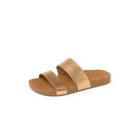 REEF Cushion Vista - Sandalias de moda para mujer, correa de cuero vegano, plantilla acolchada ultra suave, Bronce (Sunset Bronze), 7.5