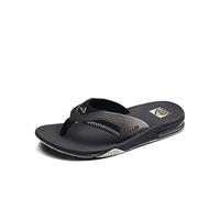 REEF Fanning - Chanclas abrebotellas para hombre, soporte de arco, suela duradera, resistente al agua, Negro/gris pardo desteñido, 37.5 EU