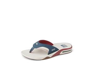 REEF Fanning Mens Bottle Opener Flip Flop, Arch Support, Durable Outsole, Water Friendly, Varsity, 5