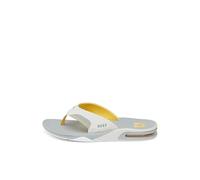 REEF Fanning Men's Bottle Opener Flip Flop, Arch Support, Durable Outsole, Water Friendly, Yellow/Grey/Grey, 7