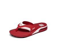 Reef Fanning Pregame Chanclas con abrebotellas para hombre, apoyo en el puente, suela duradera, resistentes al agua, Carmesí/Blanco, 46 EU