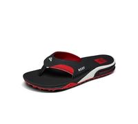 Reef Fanning Pregame Chanclas con abrebotellas para hombre, apoyo en el puente, suela duradera, resistentes al agua, Negro/Rojo, 46 EU