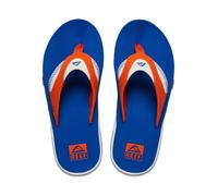 REEF Fanning Pregame Chanclas con abrebotellas para hombre, apoyo en el puente, suela duradera, resistentes al agua, Anaranjado/Azul, 44 EU