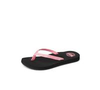 REEF Ginger - Chanclas de playa para mujer, correa tejida suave hecha de PET 100% reciclado, Negro/Rosa, 38.5 EU