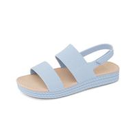 REEF - Sandalias de plataforma Water Vista Higher para mujer, aptas para el agua, correa ajustable, Azul (Dusty Blue), 35 EU