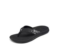 Reef Santa Ana, Sandalia Mujer, Negro y Blanco, 38 EU