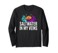 Reef Tank Aquarist Saltwater In My Veins Manga Larga