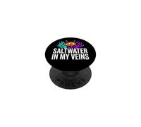 Reef Tank Aquarist Saltwater In My Veins PopSockets PopGrip Adhesivo