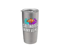 Reef Tank Aquarist Saltwater In My Veins Vaso térmico de acero inoxidable de doble pared
