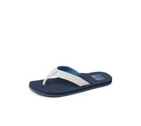 Reef Twinpin Mens Beach Flip Flop, Soft Cushion Footbed, Water Friendly, Grey/Navy, 13
