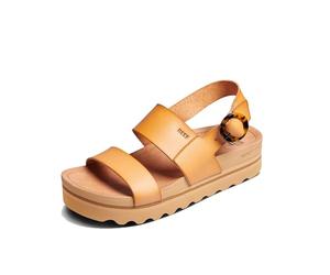 REEF Vista Hi Buckle - Sandalias de plataforma para mujer, soporte de arco, plantilla acolchada ultrasuave, Natural, 35 EU