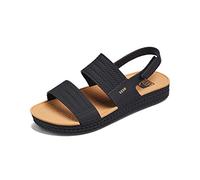 REEF Water Vista Higher - Sandalia de plataforma para mujer, correa de velcro ajustable, Negro/Bronceado, 37.5 EU