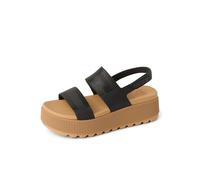 REEF Water Vista Higher Sandalias de plataforma para mujer, resistentes al agua, correa ajustable, color negro/bronceado, talla 6