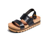 Reef Women's Sandal, Black/Tan, 7 Vista Hi Buckle-Sandalia para Mujer, Negro/Bronceado, Talla 7, Unisex, 38 EU