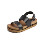 Reef Women's Sandal, Black/Tan, 9 Vista Hi Buckle-Sandalia para Mujer, Negro/Bronceado, Talla 9, Unisex, 40,5 EU