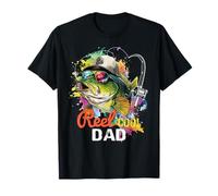 Reel Cool Dad Fishing Daddy Día del Padre Pescador Camiseta