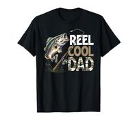 Reel Cool Dad Fishing Papa Día del Padre Pescador Fish Camiseta