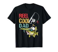 Reel Cool Dad Vintage Retro Pesca Divertido Pescador Papá Camiseta