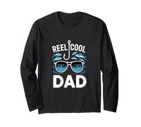 Reel Cool Día del Padre Celebración Diseño Papá Día del Padre Manga Larga