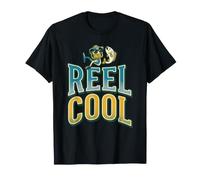 Reel Cool Humor Vibes Dad Funny Fishing Cita Broma Juego de Palabras Camiseta