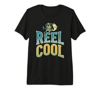 Reel Cool Humor Vibes Dad Funny Fishing Cita Broma Juego de Palabras Camiseta Premium