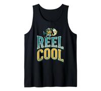 Reel Cool Humor Vibes Dad Funny Fishing Cita Broma Juego de Palabras Camiseta sin Mangas