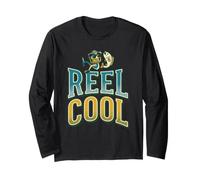 Reel Cool Humor Vibes Dad Funny Fishing Cita Broma Juego de Palabras Manga Larga