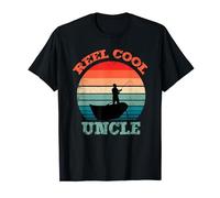 Reel Cool Uncle Fishing Funny Vintage Retro Camiseta