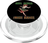 Reel Girls Irish Dance Clover Shamrock Girl Dancing Irish Dance PopSockets PopGrip para MagSafe