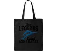 Reel Legends - Bolsa de algodón ecológico natural para captura y liberación de pez espada, color negro, Black, Talla única