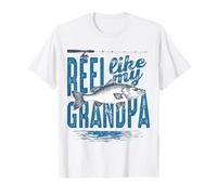 Reel Like My Grandpa Fisherman Grandfather to Grandchild Camiseta