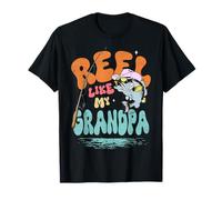 Reel Like My Grandpa Fisherman Grandfather to Grandchild Camiseta