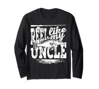 Reel Like My Uncle Funny Fishing buddy Niece and Nephew Tee Manga Larga